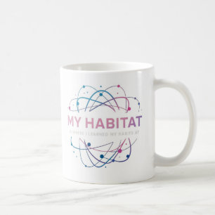 「私の生息地は私の習慣学の場所である」マグカップ コーヒーマグカップ