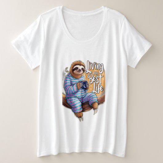 私の生最高の活 プラスサイズTシャツ (デザイン正面)