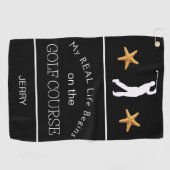 私の生活は実在ビーチゴルフ場で始まる ゴルフタオル (横)