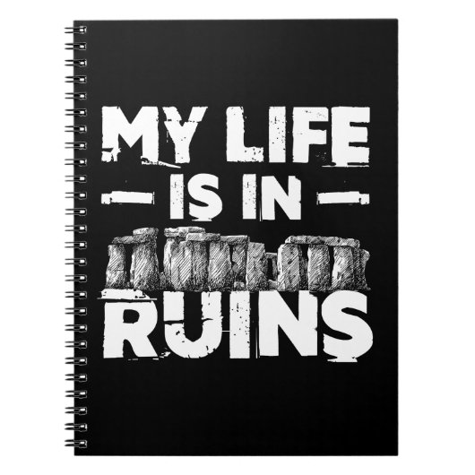 私の生活は廃墟の考古学におもしろいある ノートブック (正面)