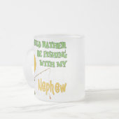 私の甥との採取 フロストグラスマグカップ (正面左)