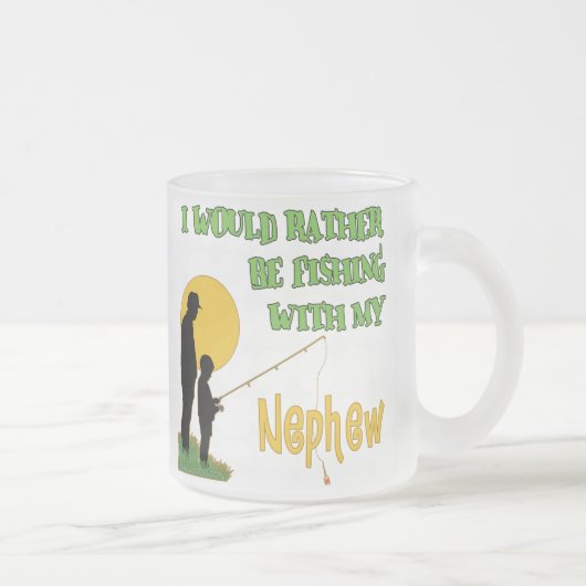 私の甥との採取 フロストグラスマグカップ (右)