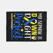 私の甥はダウン右パーフェクトダウン症候群戦争 フリースブランケット (正面(横))