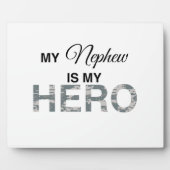 私の甥は私のヒーローのデジタルカモフラージュ フォトプラーク (正面)