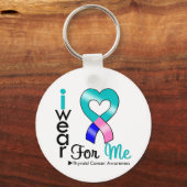 私の甲状腺がんリボン キーホルダー (正面)