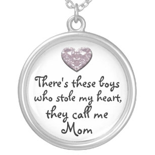 私の男の子は私のハートのお母さんのネックレスを盗みました シルバープレートネックレス