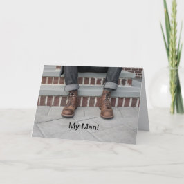 私の男の誕生日カード サンキューカード