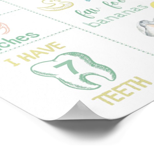 私の男女兼用ポスターの最初の誕生日 ポスター (角)