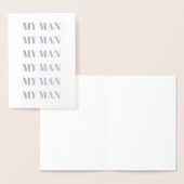 私の男、私の男、私の男 | グリーティングカード 箔カード (ディスプレー)