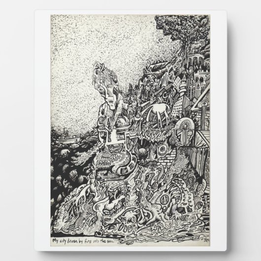 私の町は海に火で追い込まれた フォトプラーク (正面)