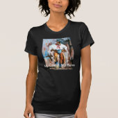 私の畜舎、私の規則の女性のカーボーイの態度のティー Tシャツ (正面)