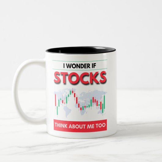 私の疑問に思こともしは株式市場に株式を持ち込む ツートーンマグカップ (左)