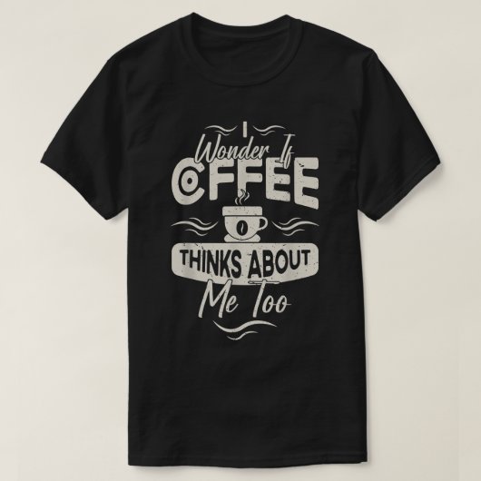 私の疑問に思こともしは考え食べ物の好きでもある Tシャツ (デザイン正面)