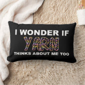 私の疑問に思こ考えとも編み物 ランバークッション (ブランケット)