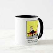 「私の痛みは？」 ユーモア・マグギフト マグカップ (正面右)