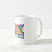 私の癒しは野鳥観察 ハチドリとサンセット コーヒーマグカップ (正面右)