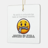 私の発言力は即興になった セラミックオーナメント (左)