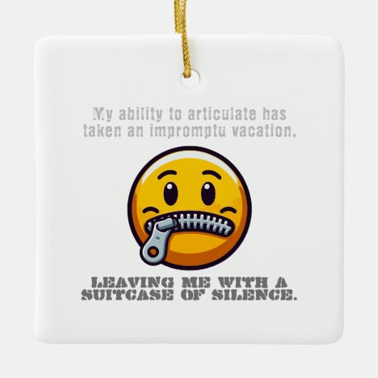 私の発言力は即興になった セラミックオーナメント (正面)