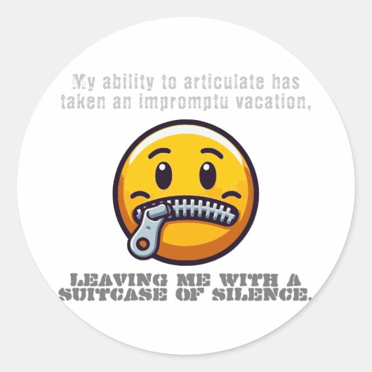 私の発言力は即興になった ラウンドシール (正面)