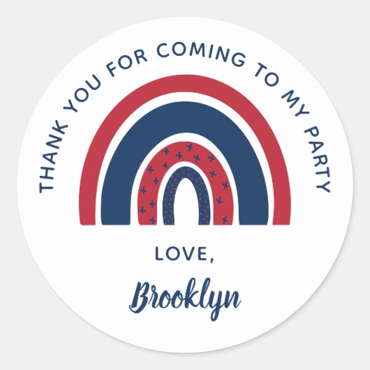 私の白い来赤いパーティーをありがとう ラウンドシール (正面)