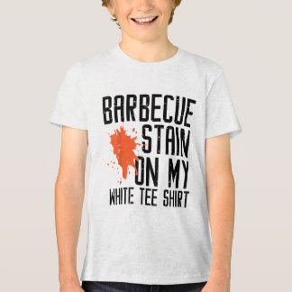 私の白いTee Bbq肉男性のバーベキューおもしろいの汚れ トライブレンドＴシャツ