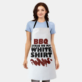 私の白のBBQステイン エプロン (着用した状態)