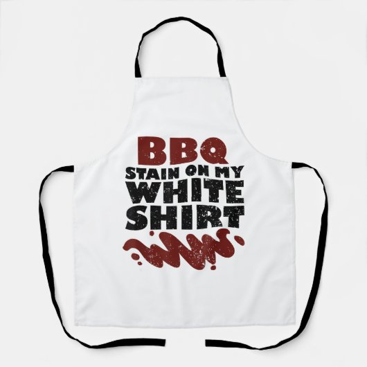 私の白のBBQステイン エプロン (正面)