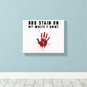 私の白のBbqステイン キャンバスプリント (インサイチュ (ウッドフロア))