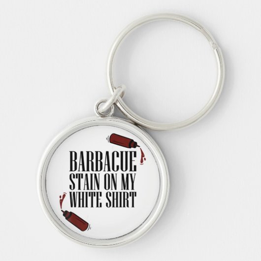 私の白のBBQステイン キーホルダー (正面)