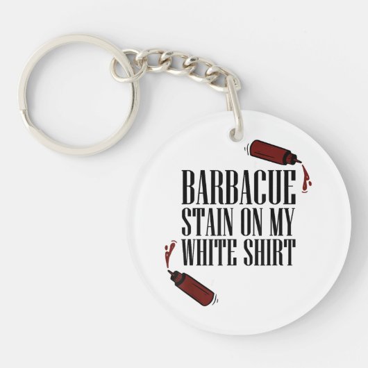 私の白のBBQステイン キーホルダー (正面)