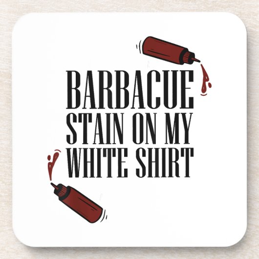 私の白のBBQステイン コースター (正面)