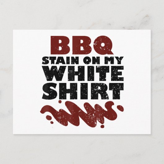 私の白のBBQステイン シーズンポストカード (正面)
