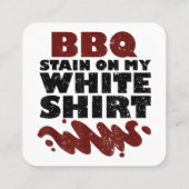 私の白のBBQステイン スクエア名刺 (裏面)