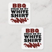 私の白のBBQステイン スクエア名刺 (正面/裏面)