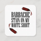 私の白のBBQステイン スクエア名刺 (裏面)