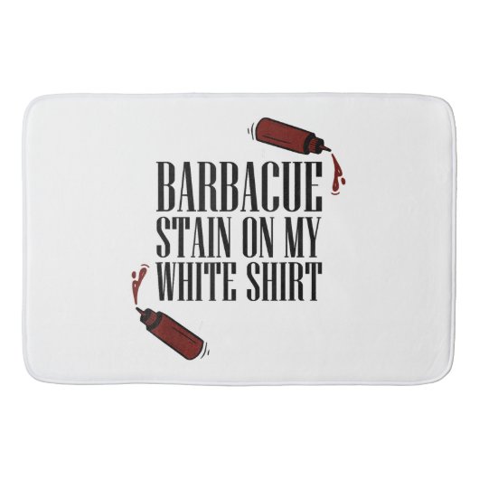 私の白のBBQステイン バスマット (正面)