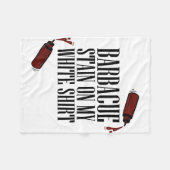私の白のBBQステイン フリースブランケット (正面(横))