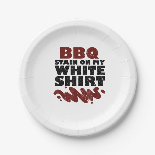 私の白のBBQステイン ペーパープレート (正面)