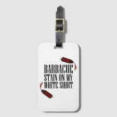 私の白のBBQステイン ラゲッジタグ (正面縦)