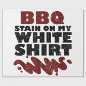 私の白のBBQステイン ラッピングペーパー (フラット)