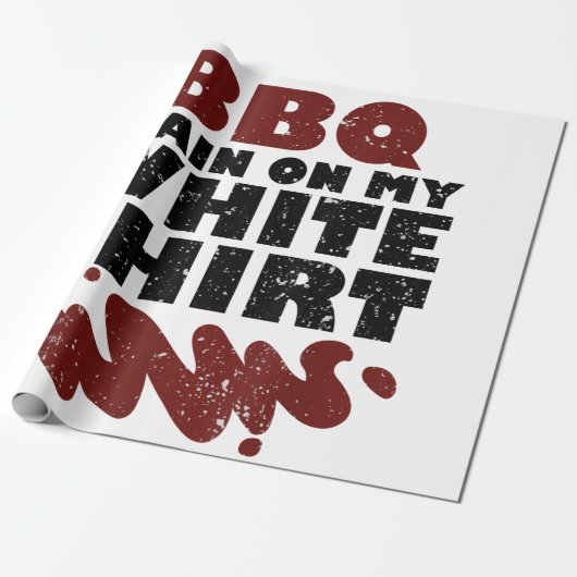 私の白のBBQステイン ラッピングペーパー (アンロールド)