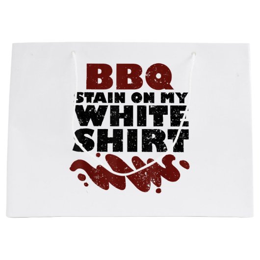 私の白のBBQステイン ラージペーパーバッグ (正面)