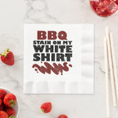 私の白のBBQステイン 縁ありランチョンナプキン (インサイチュ)