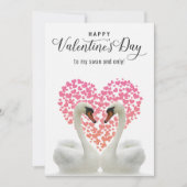 私の白鳥とバレンタイン シーズンカード (正面)