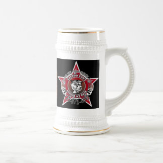 私の皮のマグの下 ビールジョッキ