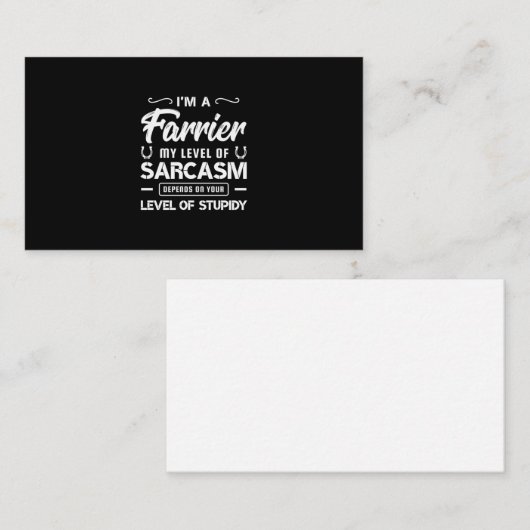 私の皮肉は君次第だ 名刺 (正面/裏面)