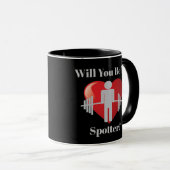 私の監視人のバレンタインデーの体育館のフィットネスのトレーナーがあって下さい マグカップ (正面右)