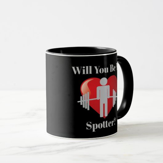私の監視人のバレンタインデーの体育館のフィットネスのトレーナーがあって下さい マグカップ (正面右)