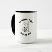 私の目お気に入りのは母を呼ぶ マグカップ (正面左)