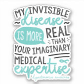 私の目に見えない病気の自律神経障害認識度 シール (正面)